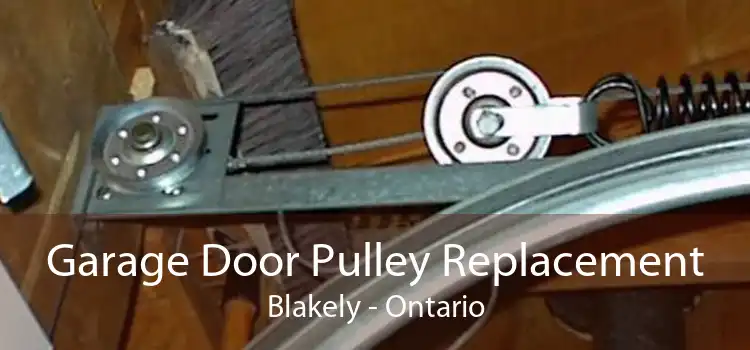 Garage Door Pulley Replacement Blakely - Ontario